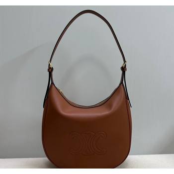 Celine Medium Heloise Hobo Bag in Supple Calfskin Brown 2024 114713 (BL-240716010)