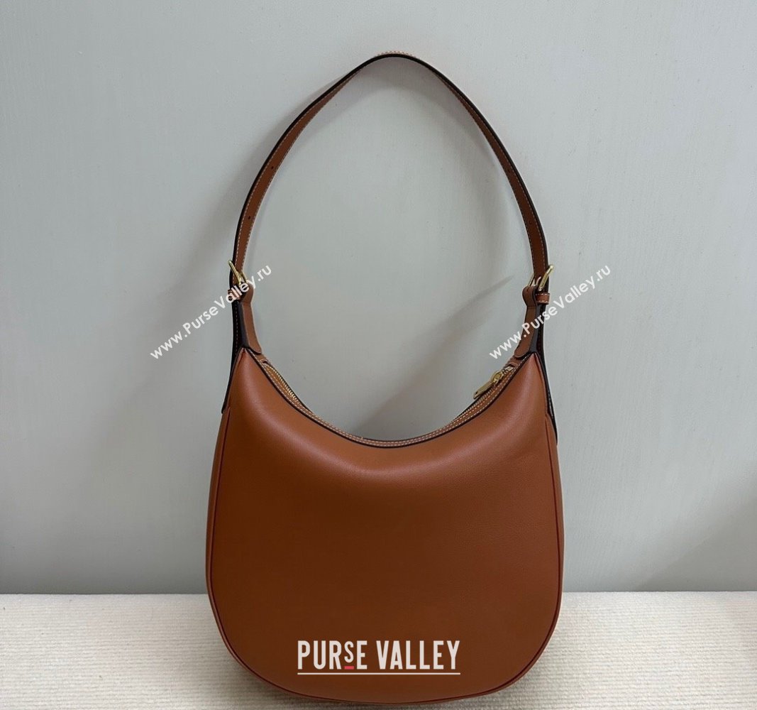 Celine Medium Heloise Hobo Bag in Supple Calfskin Brown 2024 114713 (BL-240716010)