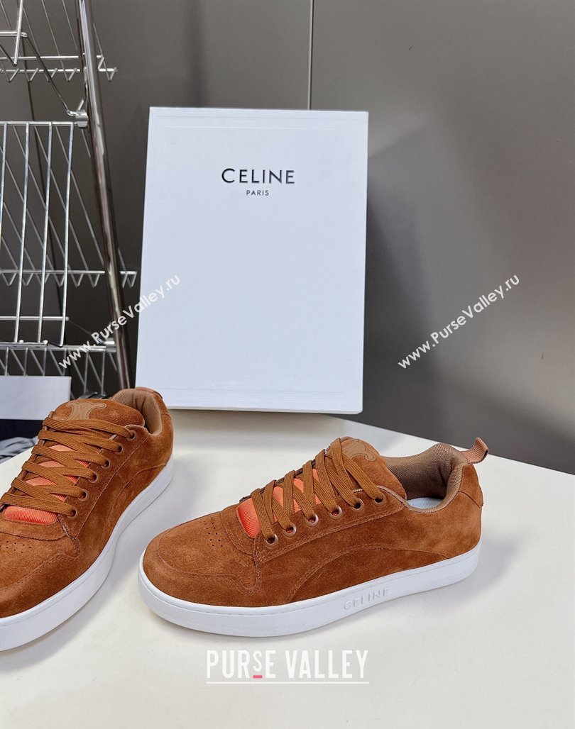 Celine Suede Sneakers Brown 2024 071901 (KL-240719086)