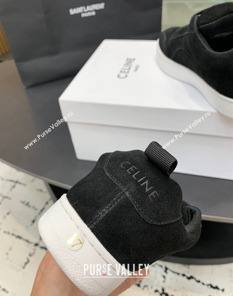 Celine Trainer Suede Low Sneakers Black 2024 0813 (KER-240813020)