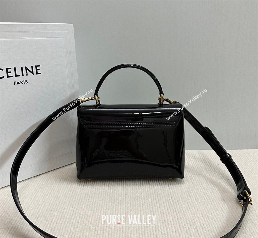 Celine Teen Nino Bag in Patent Calfskin Black 2026 118113 (BL-260411019)