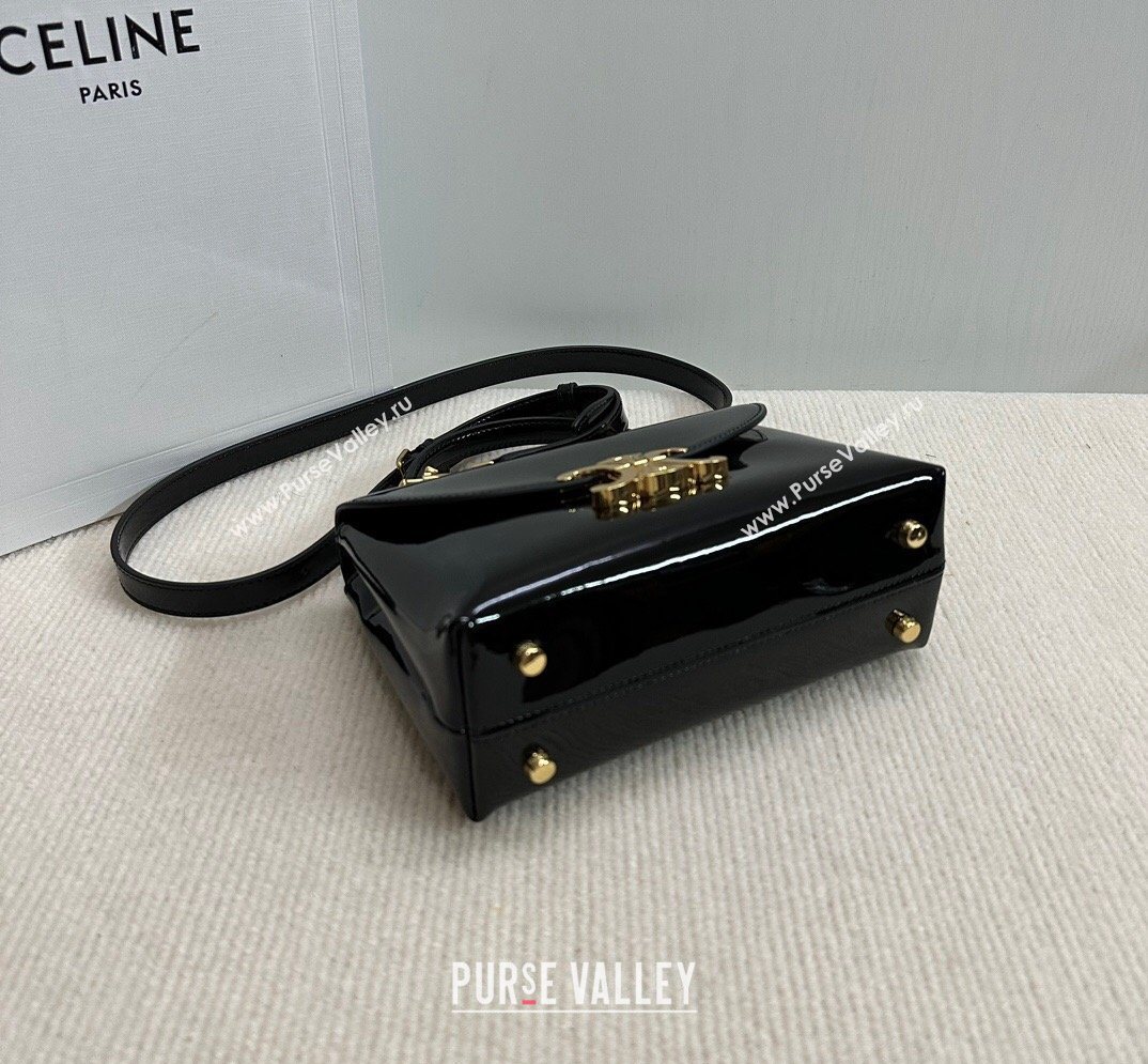 Celine Teen Nino Bag in Patent Calfskin Black 2026 118113 (BL-260411019)