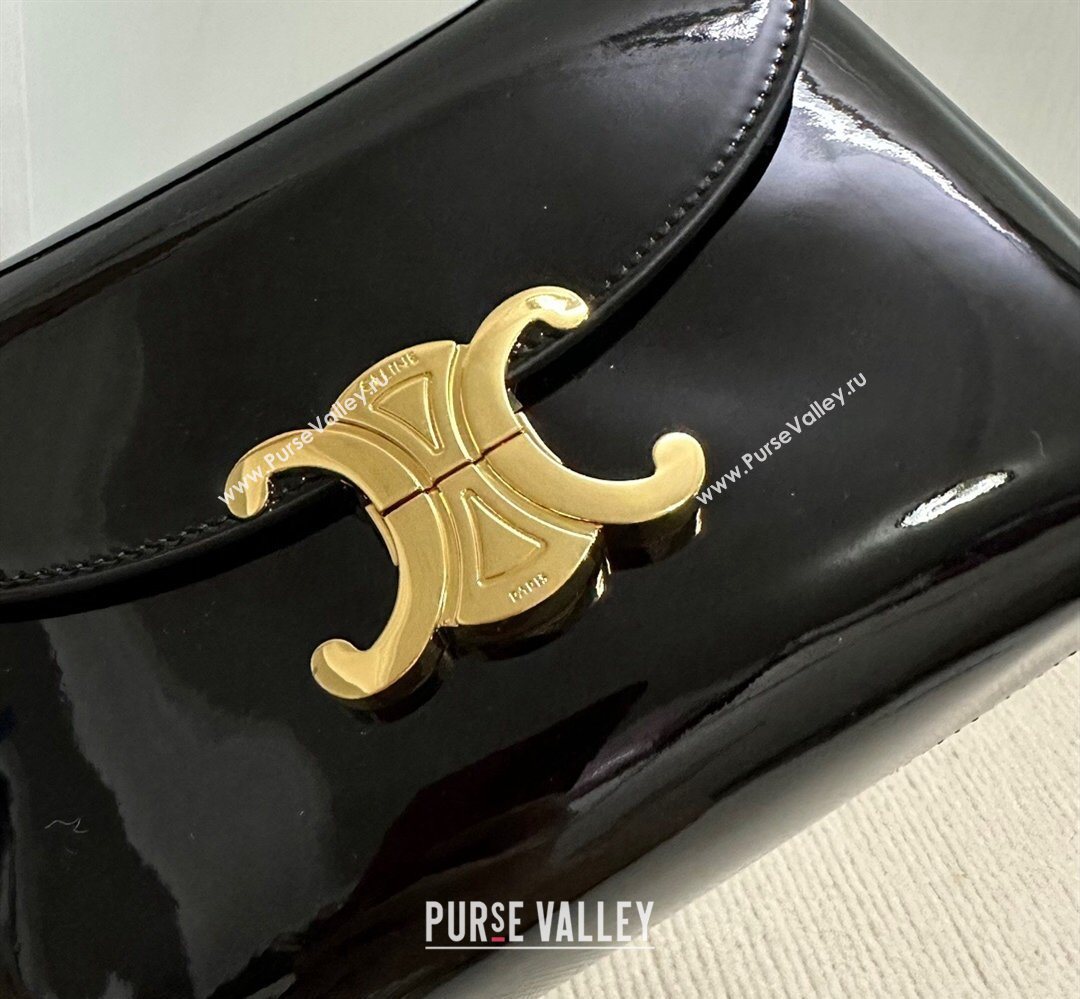 Celine Teen Nino Bag in Patent Calfskin Black 2026 118113 (BL-260411019)