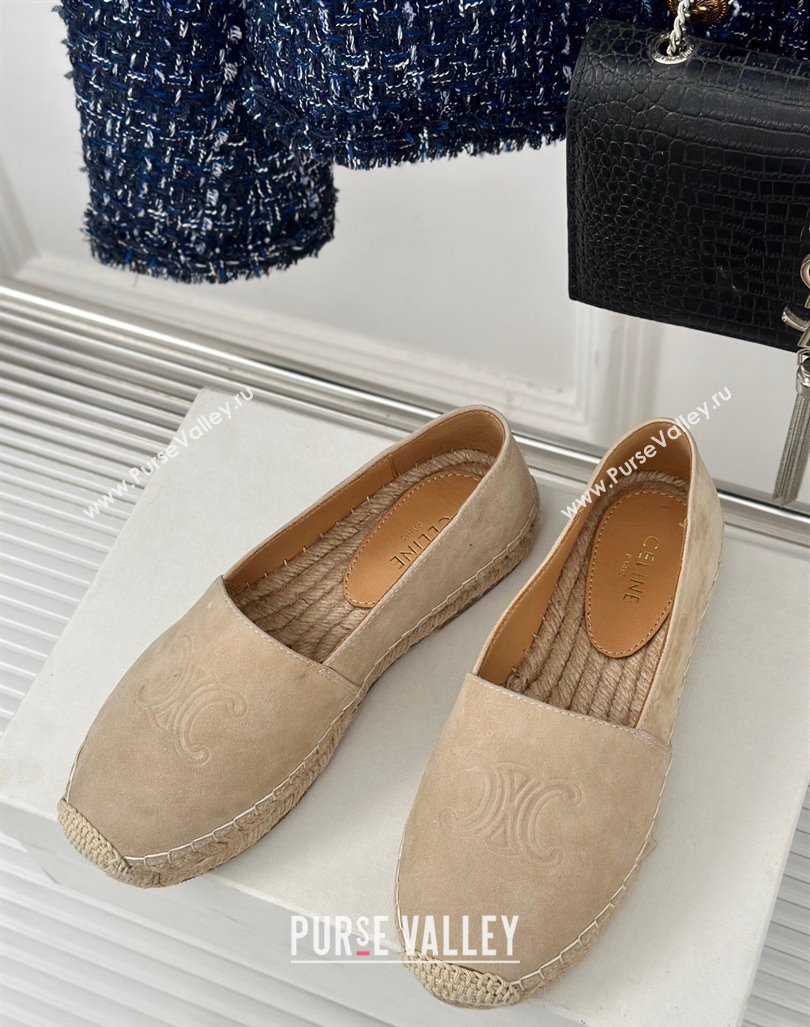 Celine Espadrilles Flats in Suede Beige 2024 CE101202 (MD-241012016)