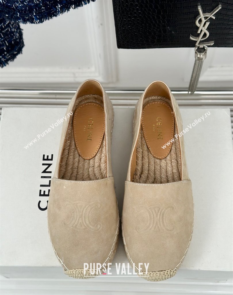 Celine Espadrilles Flats in Suede Beige 2024 CE101202 (MD-241012016)