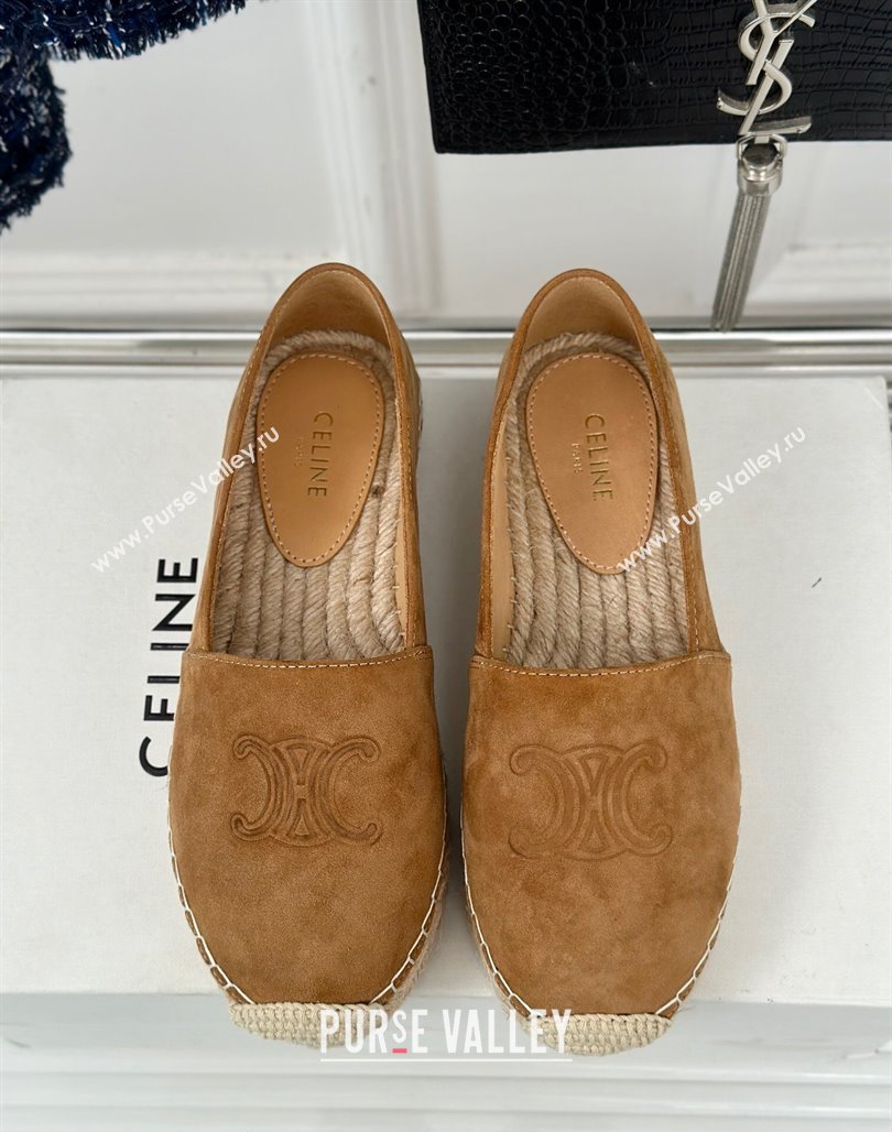 Celine Espadrilles Flats in Suede Brown 2024 CE101202 (MD-241012017)