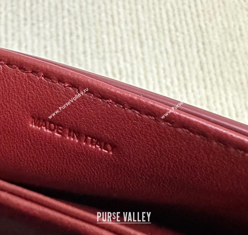 Celine Teen Garance Shoulder Bag in Patent Calfskin Burgundy 2024 118053 (BL-241212010)