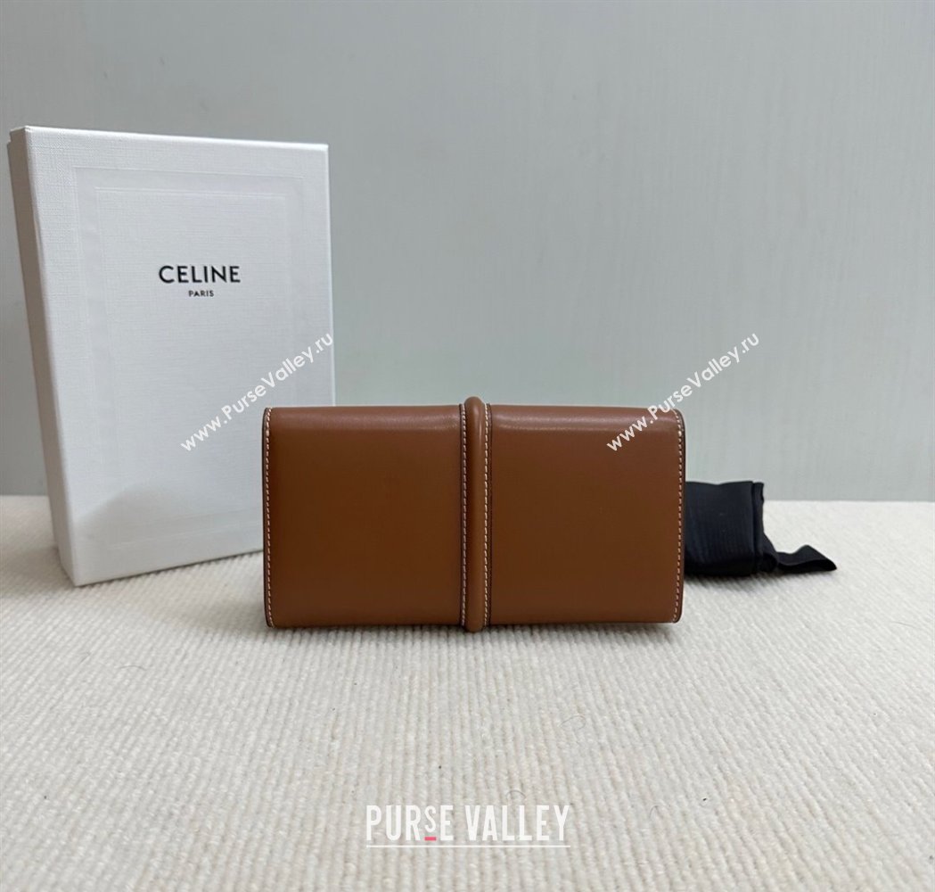Celine Large Wallet 16 in Satinated Calfskin Brown 2025 10M033 (BL-250210056)