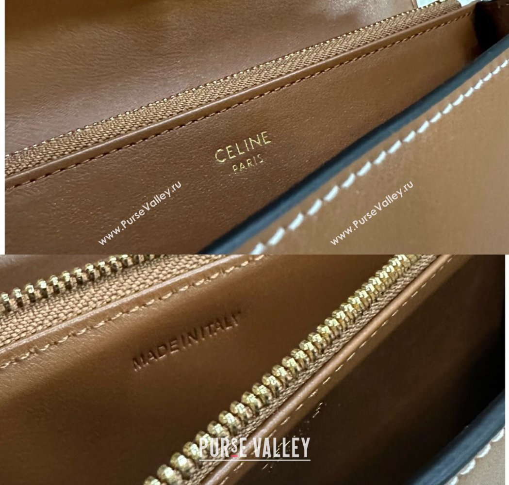 Celine Large Wallet 16 in Satinated Calfskin Brown 2025 10M033 (BL-250210056)