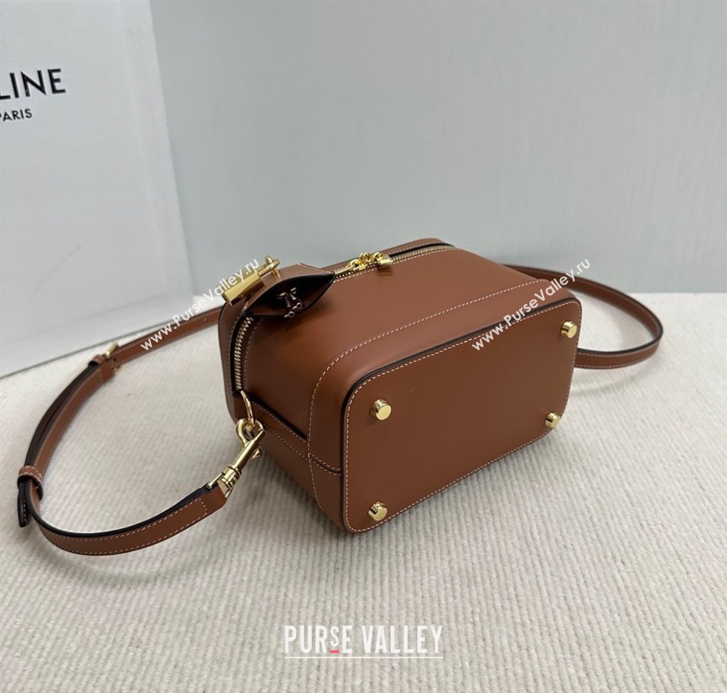 Celine Vanity Bag in Natural Calfskin Tan Brown 2025 119463 (BL-250210052)
