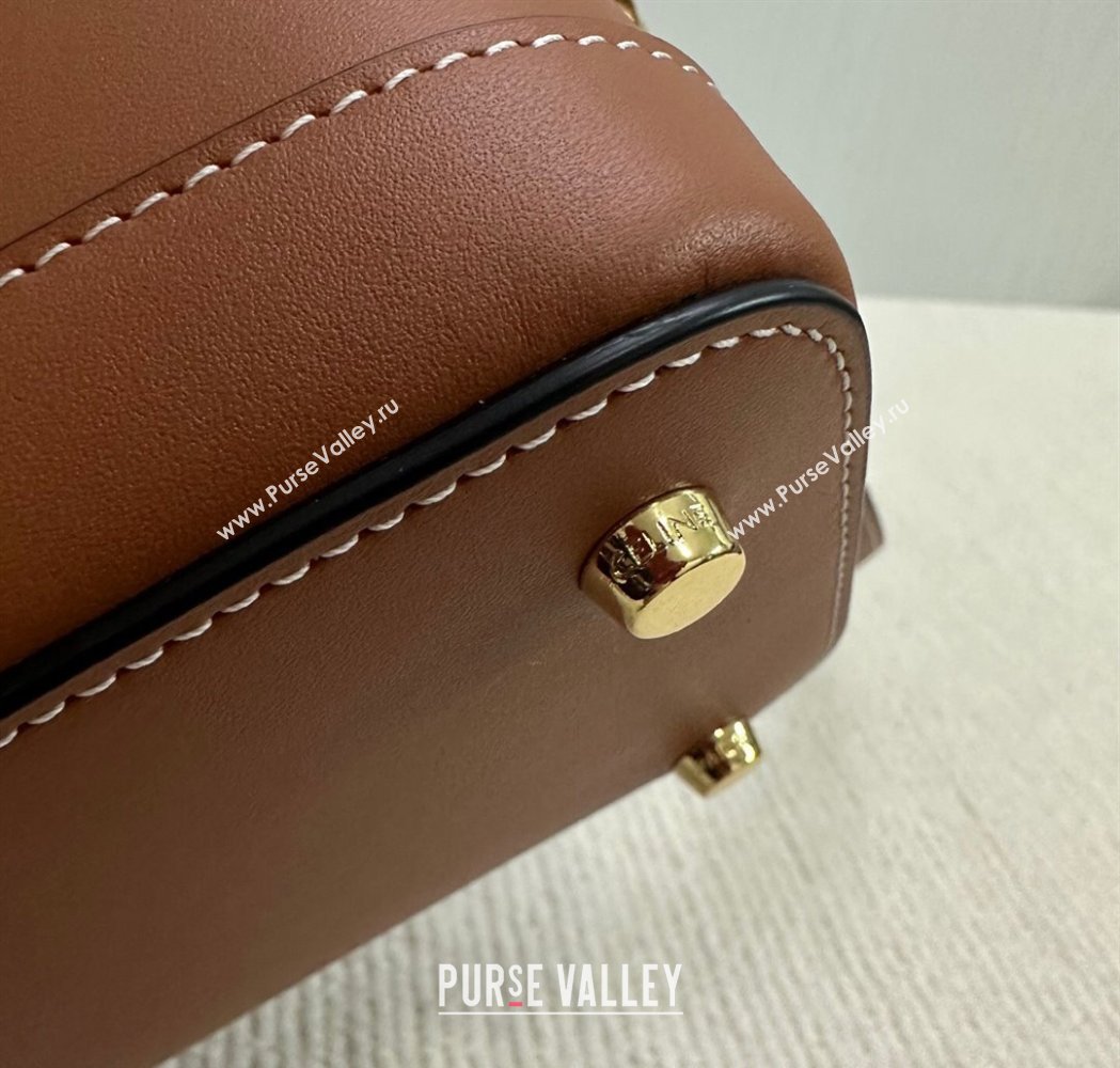 Celine Vanity Bag in Natural Calfskin Tan Brown 2025 119463 (BL-250210052)