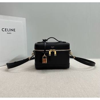 Celine Vanity Bag in Natural Calfskin Black 2025 119463 (BL-250210053)