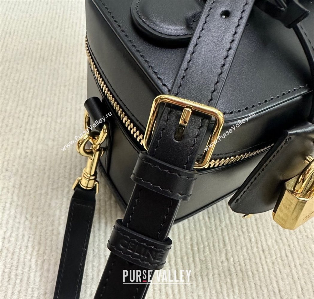 Celine Vanity Bag in Natural Calfskin Black 2025 119463 (BL-250210053)