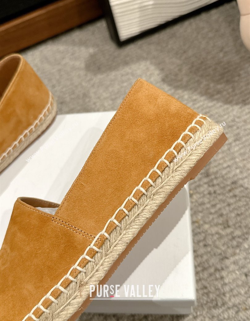 Celine Espadrilles Flats with Triomphe in Suede Apricot 2025 0220 (SS-250220021)