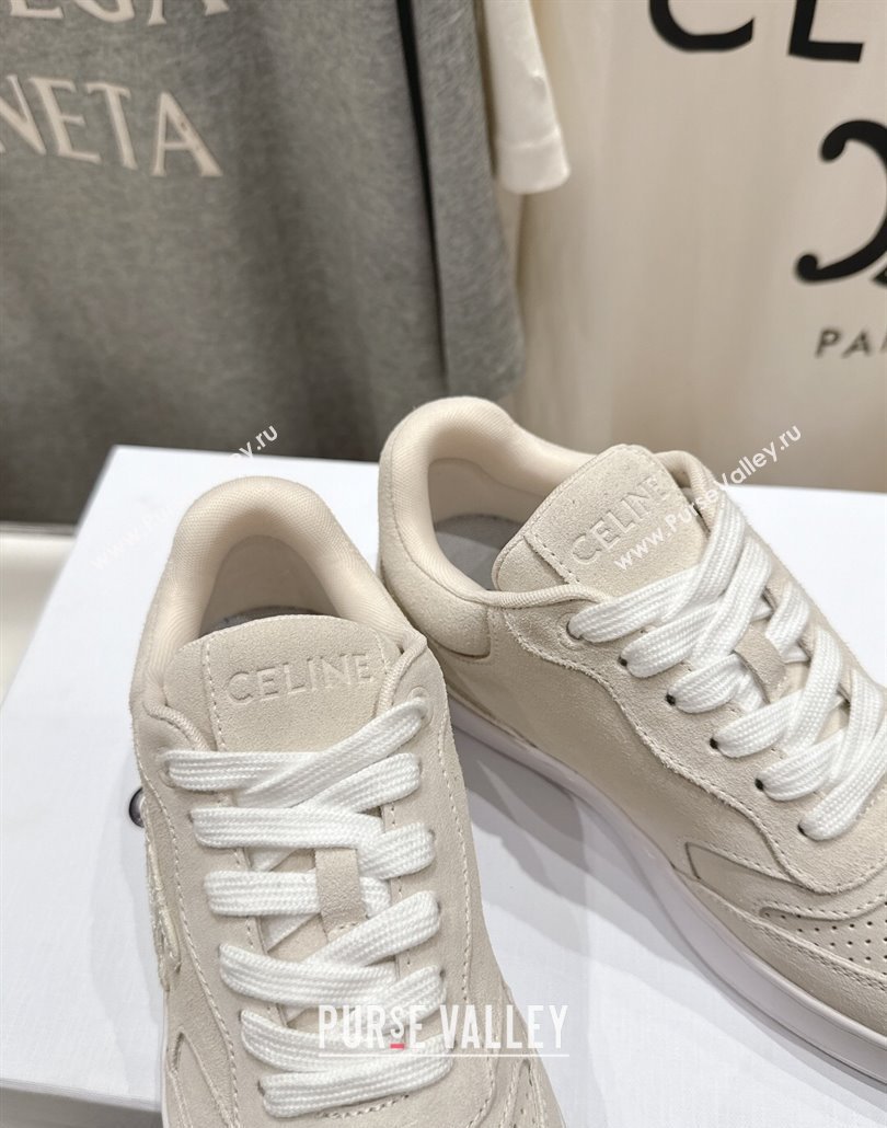 Celine Alan Sneakers with Triomphe in Suede Light Grey 2025 (MD-250428126)
