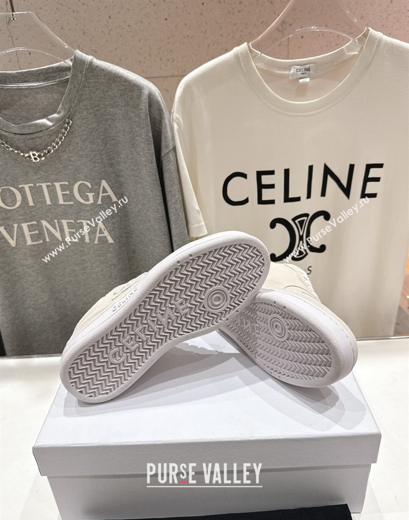 Celine Alan Sneakers with Triomphe in Suede Light Grey 2025 (MD-250428126)