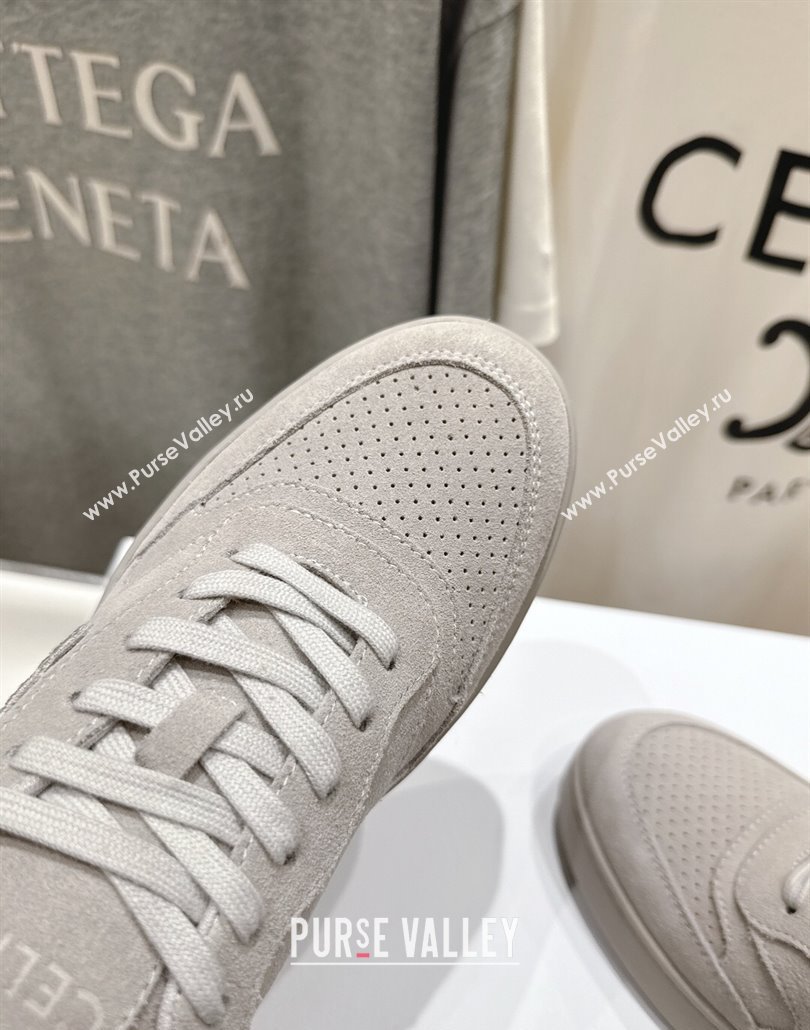 Celine Alan Sneakers with Triomphe in Suede Dark Grey 2025 (MD-250428127)