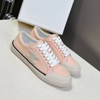 Celine Alan Sneakers with Triomphe in Canvas Light Pink 2025 (MD-250428111)