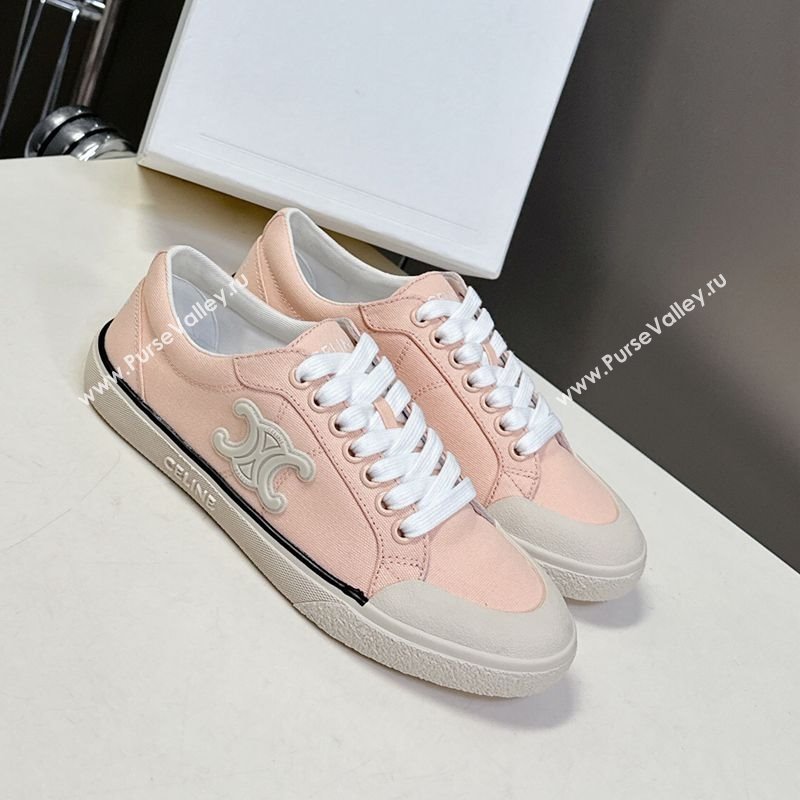 Celine Alan Sneakers with Triomphe in Canvas Light Pink 2025 (MD-250428111)