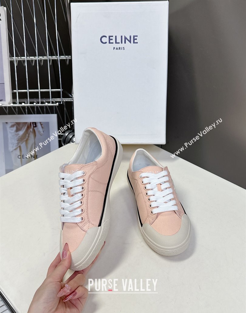 Celine Alan Sneakers with Triomphe in Canvas Light Pink 2025 (MD-250428111)