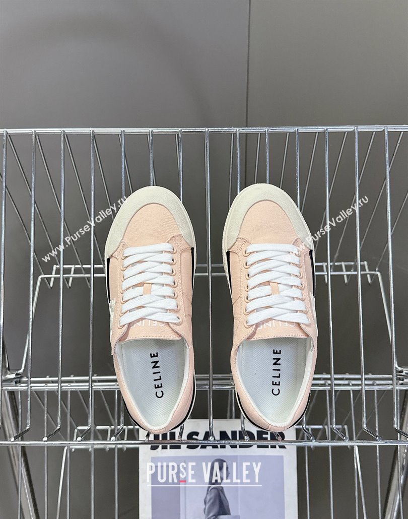 Celine Alan Sneakers with Triomphe in Canvas Light Pink 2025 (MD-250428111)