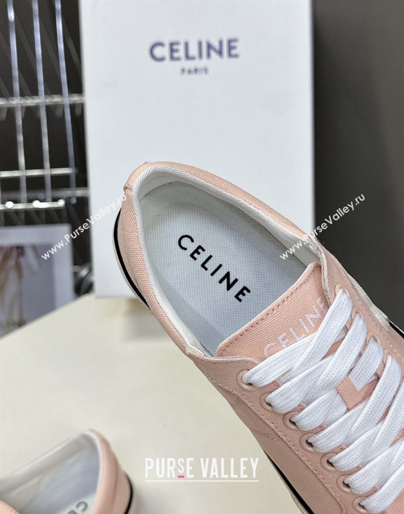 Celine Alan Sneakers with Triomphe in Canvas Light Pink 2025 (MD-250428111)
