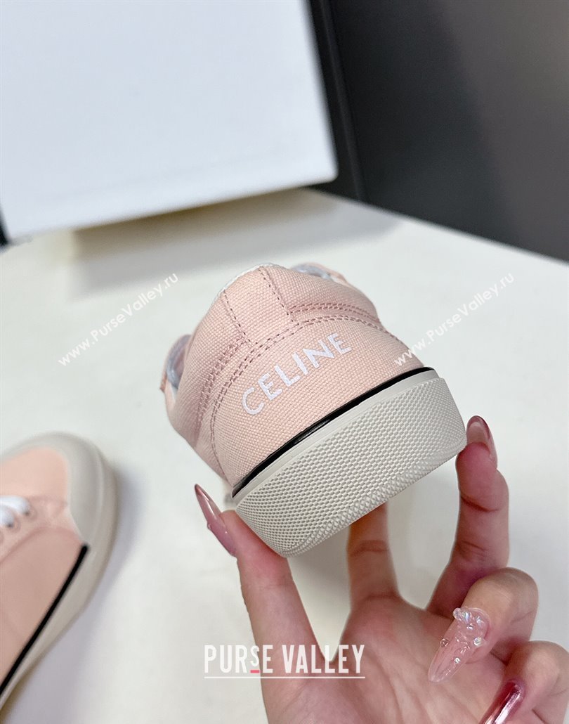 Celine Alan Sneakers with Triomphe in Canvas Light Pink 2025 (MD-250428111)