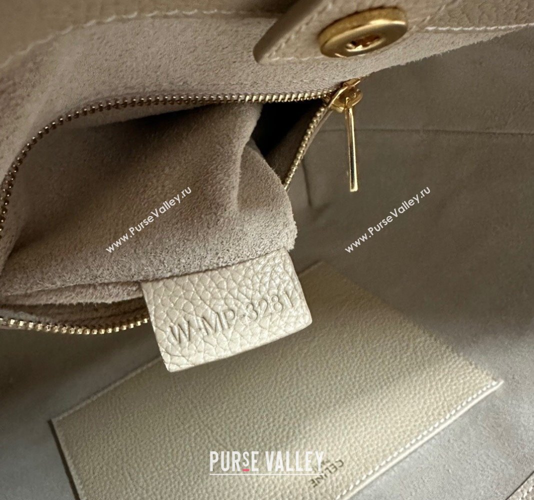 Celine Small Cabas Anais Cuir Triomphe Tote Bag in Grained Calfskin Light Apricot 2025 118233 (BL-250520011)