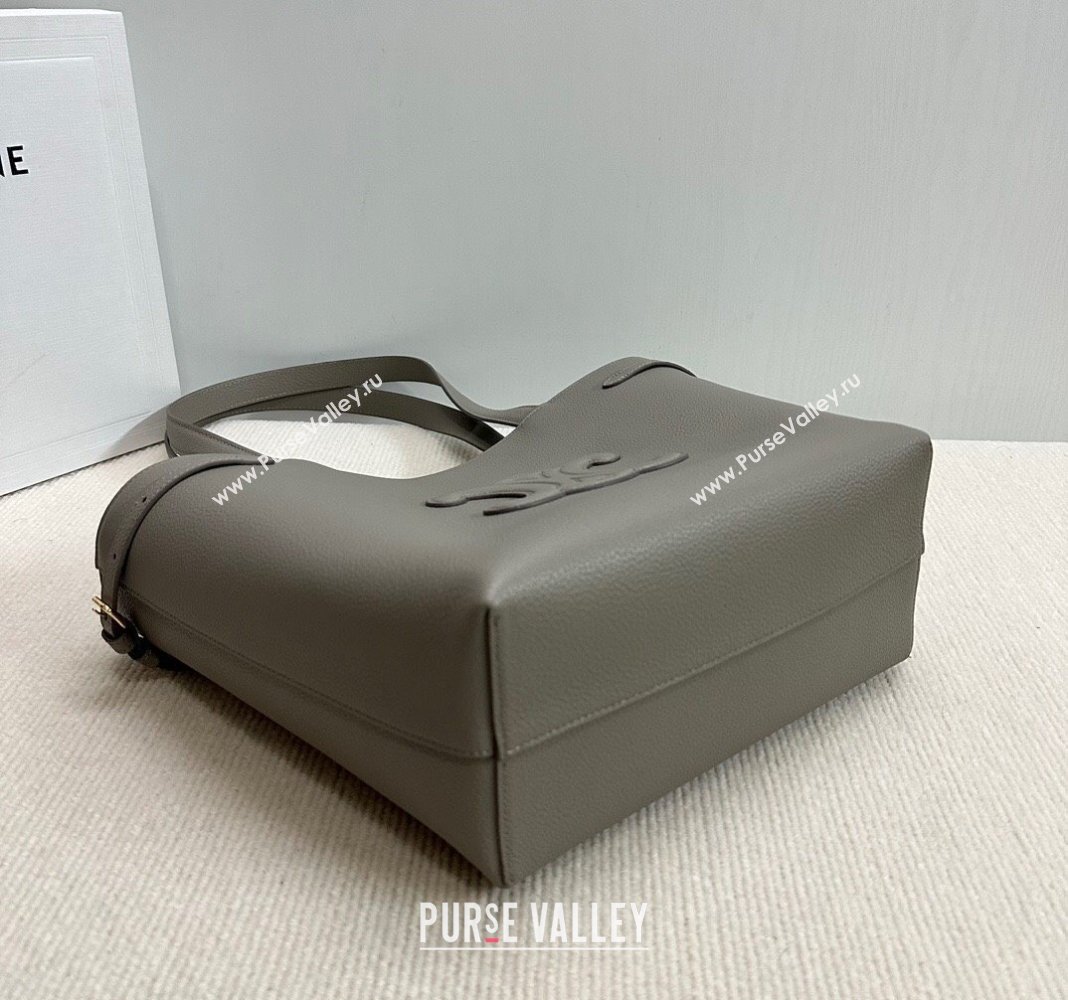 Celine Small Cabas Anais Cuir Triomphe Tote Bag in Grained Calfskin Dark Grey 2025 118233 (BL-250520012)