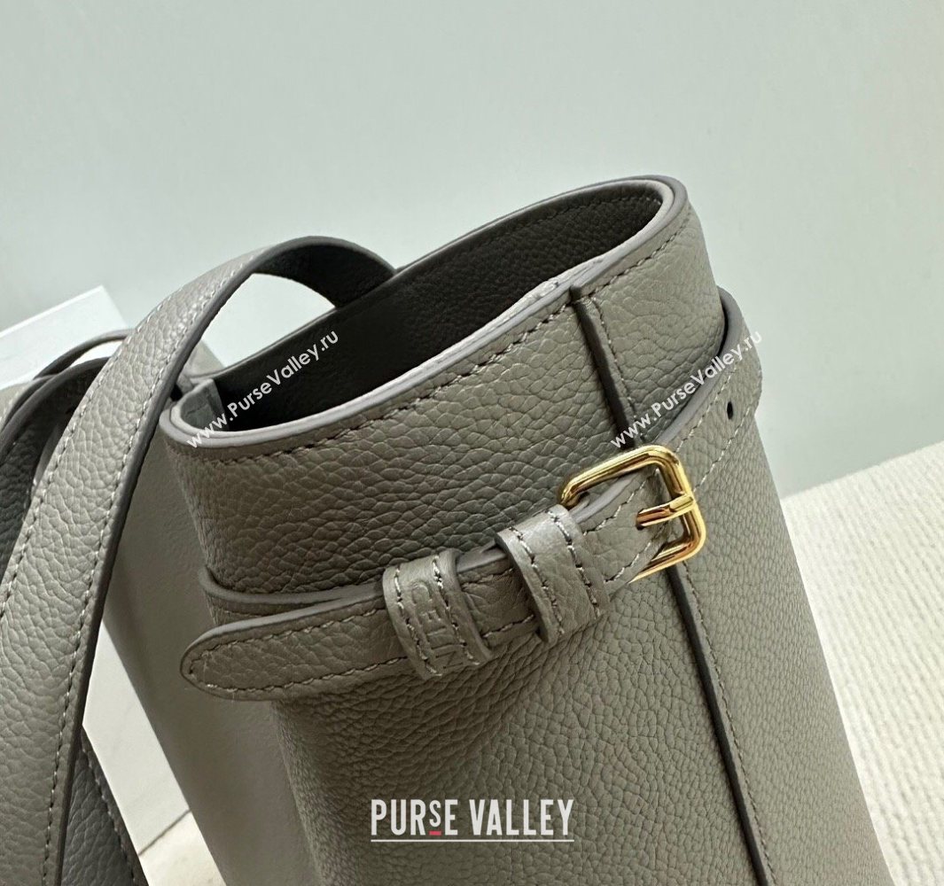 Celine Small Cabas Anais Cuir Triomphe Tote Bag in Grained Calfskin Dark Grey 2025 118233 (BL-250520012)