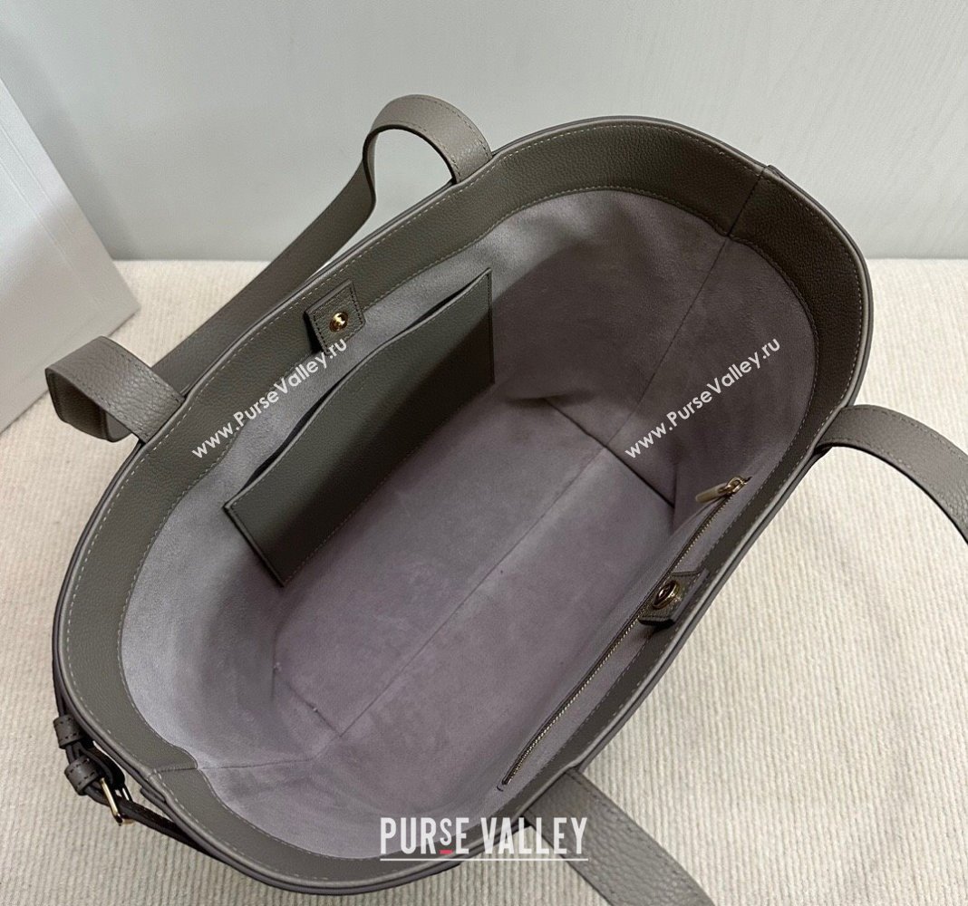 Celine Small Cabas Anais Cuir Triomphe Tote Bag in Grained Calfskin Dark Grey 2025 118233 (BL-250520012)
