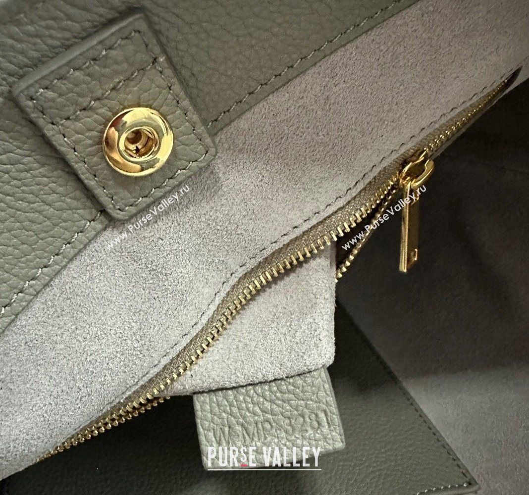 Celine Small Cabas Anais Cuir Triomphe Tote Bag in Grained Calfskin Dark Grey 2025 118233 (BL-250520012)