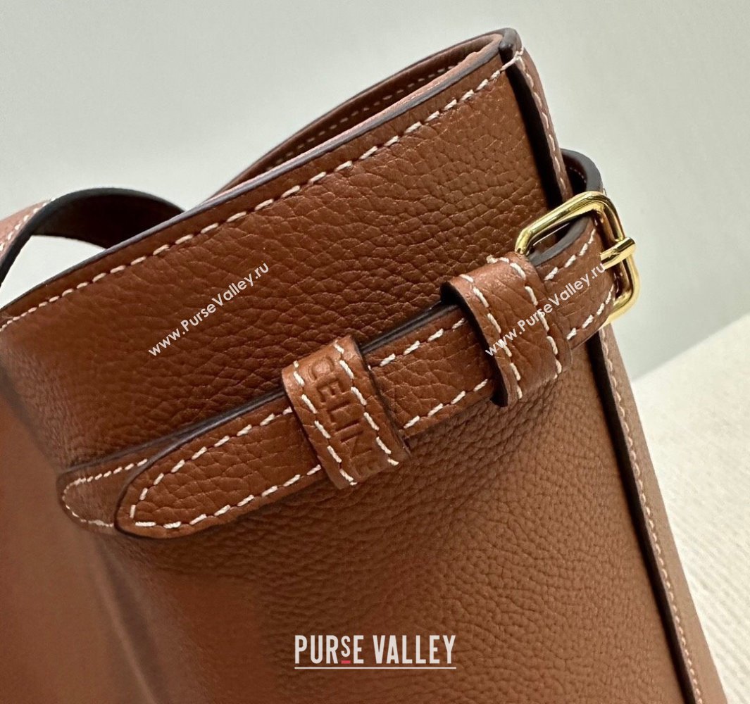Celine Small Cabas Anais Cuir Triomphe Tote Bag in Grained Calfskin Tan Brown 2025 118233 (BL-250520013)