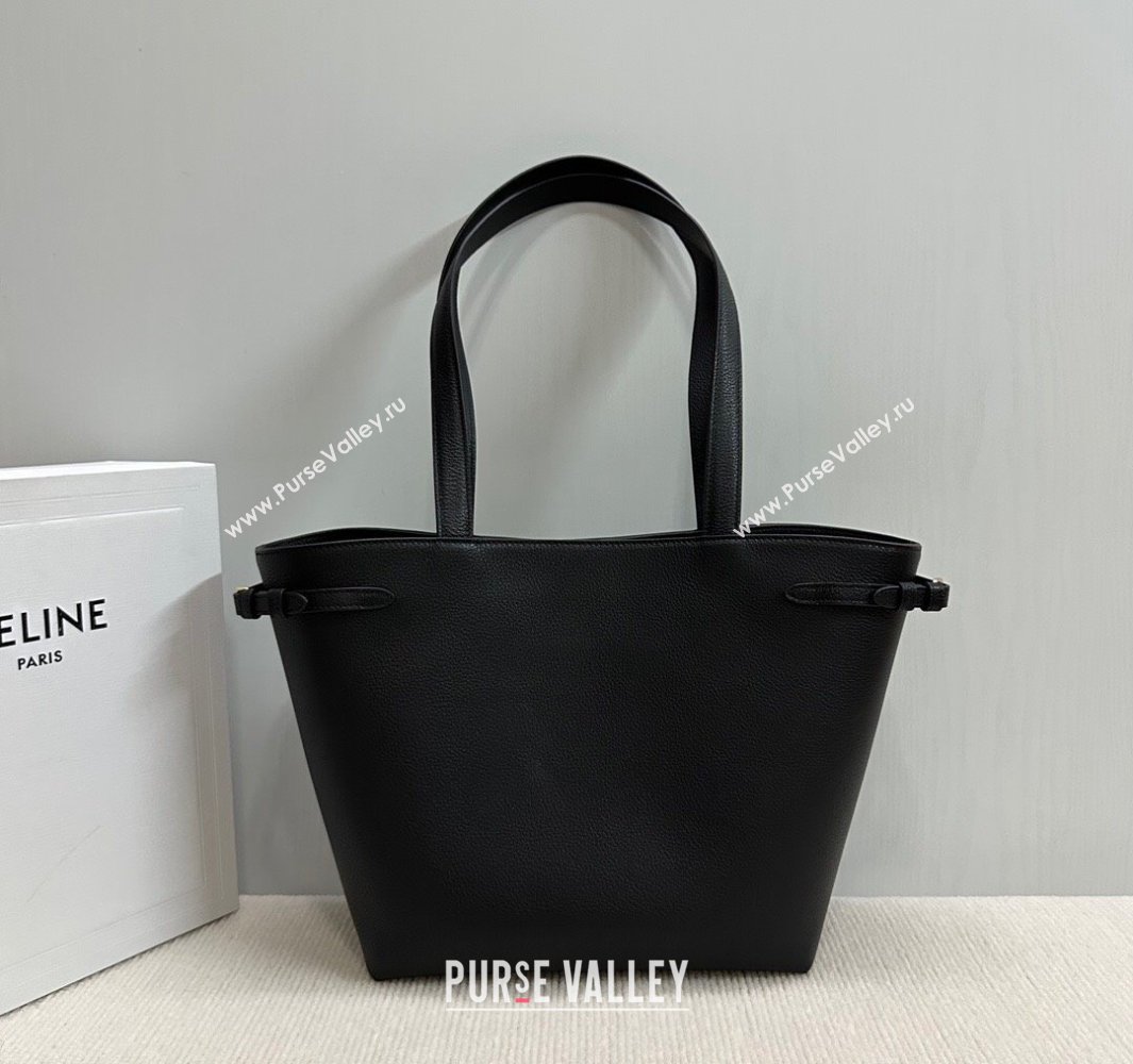 Celine Small Cabas Anais Cuir Triomphe Tote Bag in Grained Calfskin Black 2025 118233 (BL-250520014)