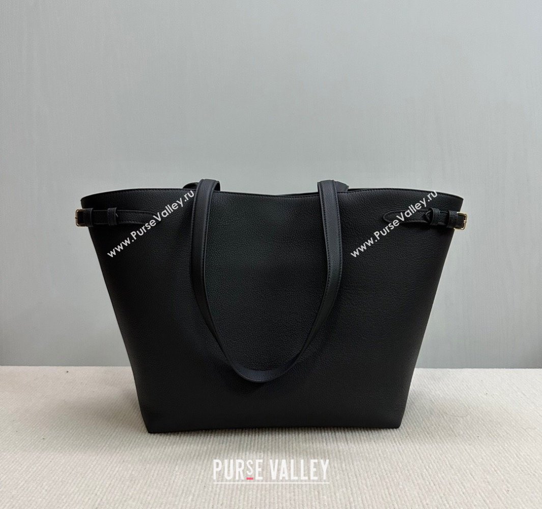 Celine Medium Cabas Anais Cuir Triomphe Tote Bag in Grained Calfskin Black 2025 116853 (BL-250520015)