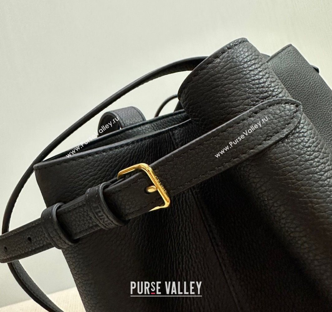 Celine Medium Cabas Anais Cuir Triomphe Tote Bag in Grained Calfskin Black 2025 116853 (BL-250520015)
