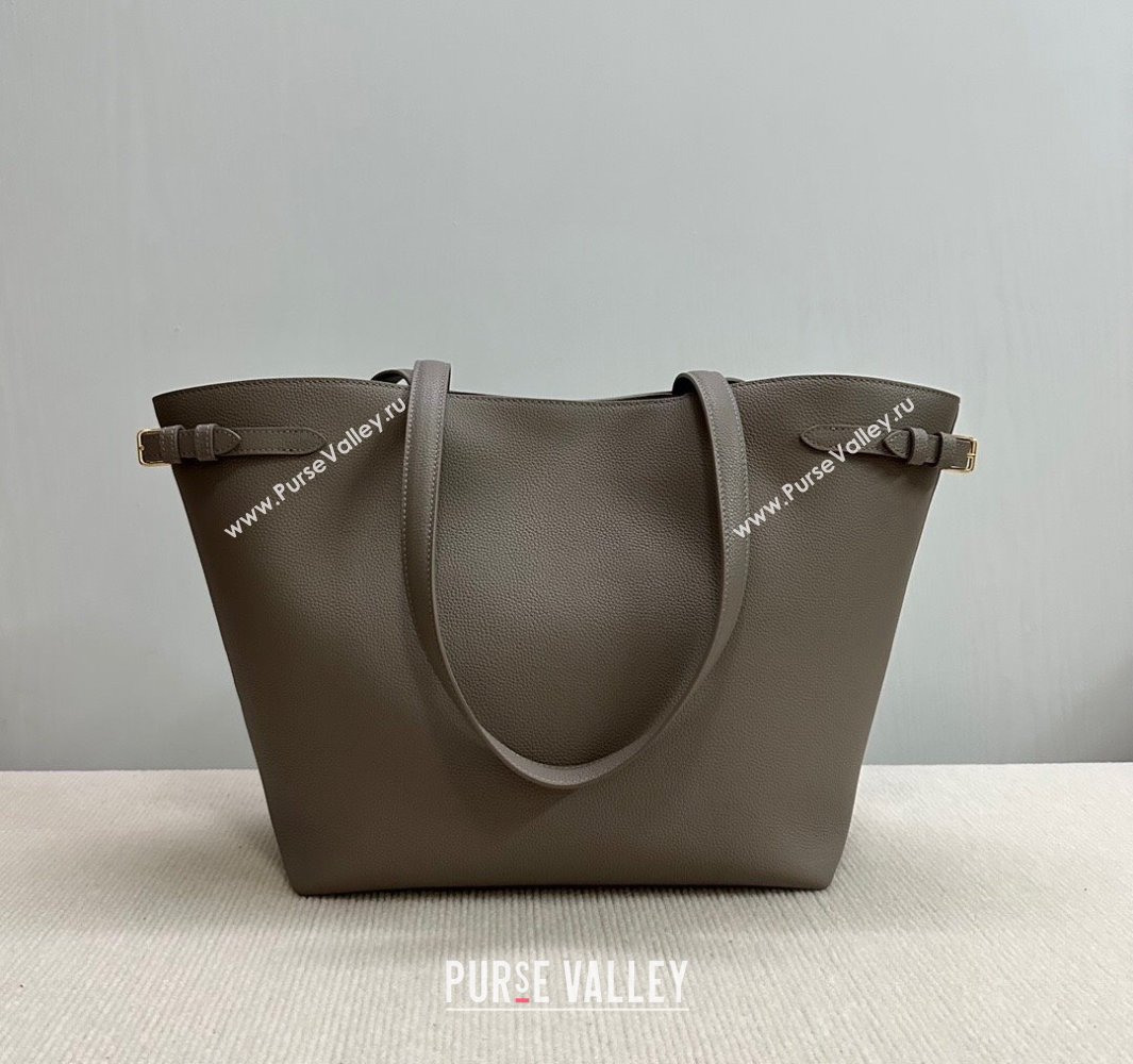 Celine Medium Cabas Anais Cuir Triomphe Tote Bag in Grained Calfskin Dark Grey 2025 116853 (BL-250520017)