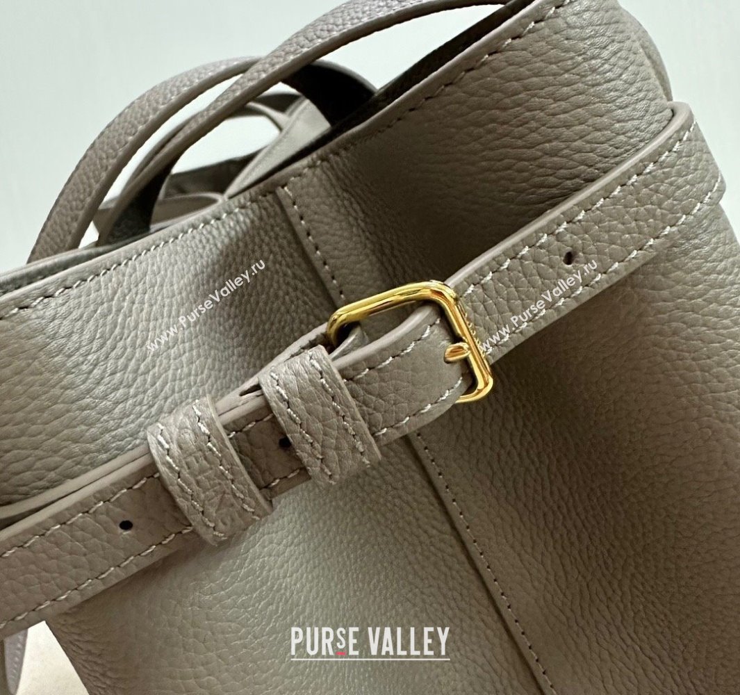 Celine Medium Cabas Anais Cuir Triomphe Tote Bag in Grained Calfskin Dark Grey 2025 116853 (BL-250520017)