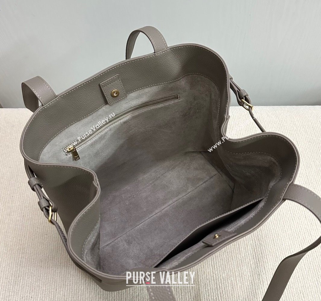 Celine Medium Cabas Anais Cuir Triomphe Tote Bag in Grained Calfskin Dark Grey 2025 116853 (BL-250520017)