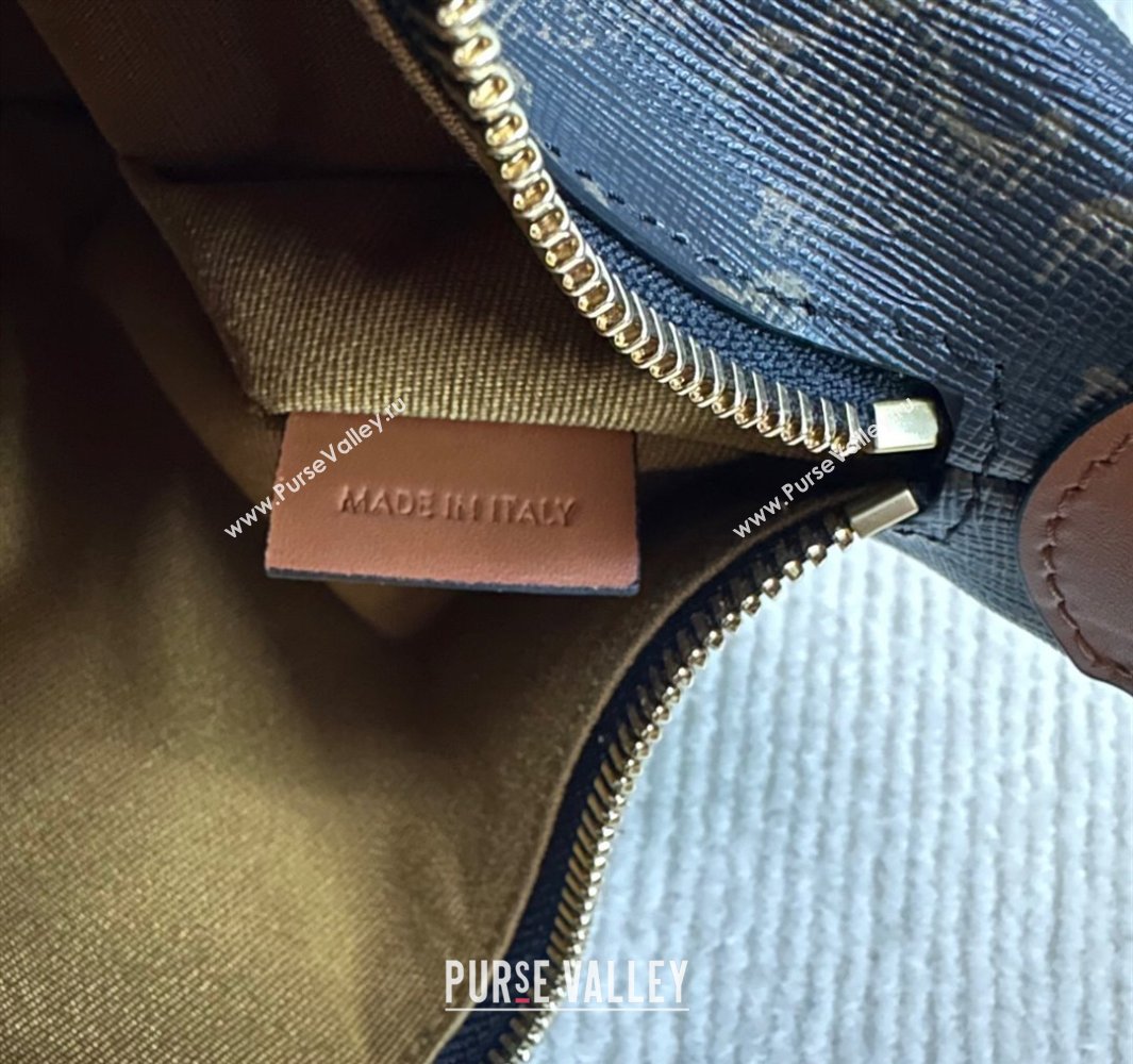 Celine Teen Lulu Bag in Triomphe Canvas and Calfskin Brown 2025 120723 (BL-250520029)