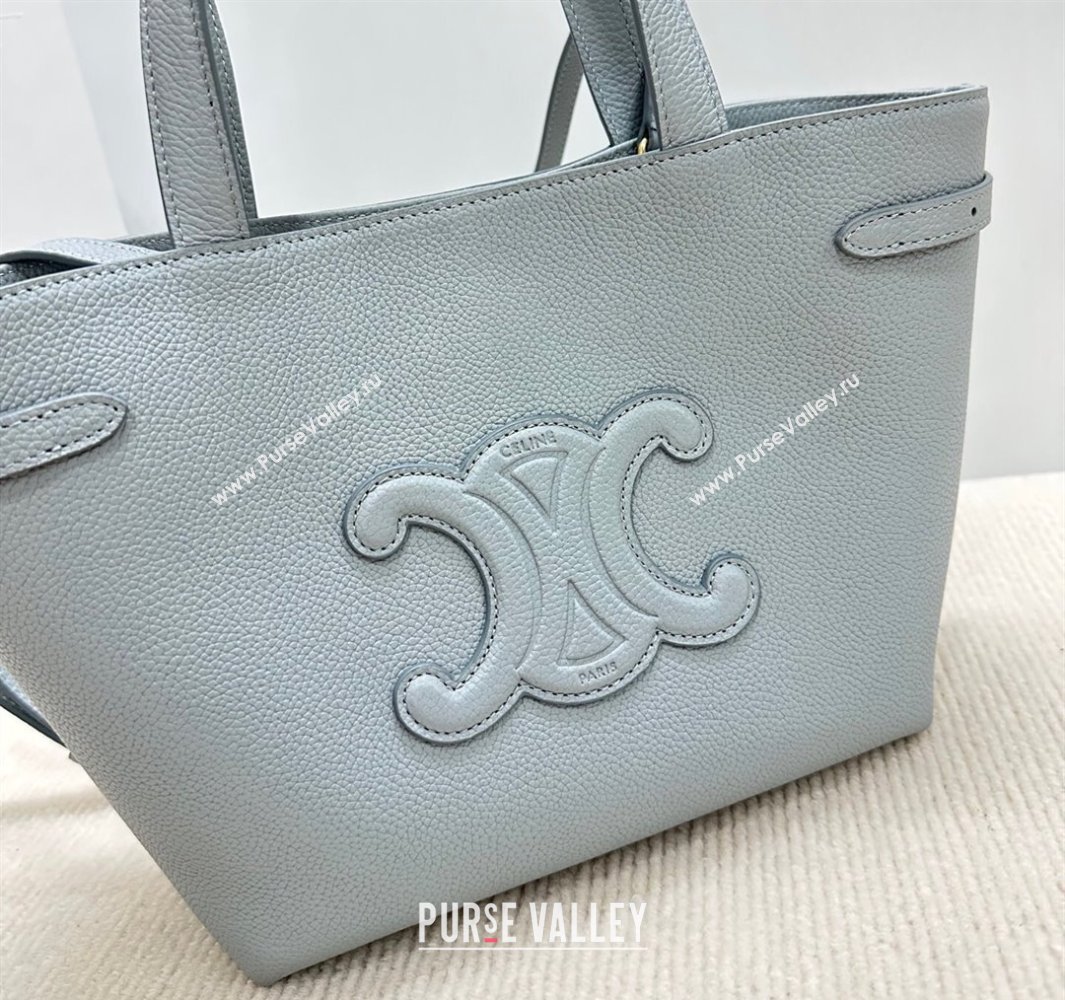 Celine Mini Cabas Anais Cuir Triomphe Tote Bag in Grained Calfskin Glacier Blue 2025 118613 (BL-250520006)
