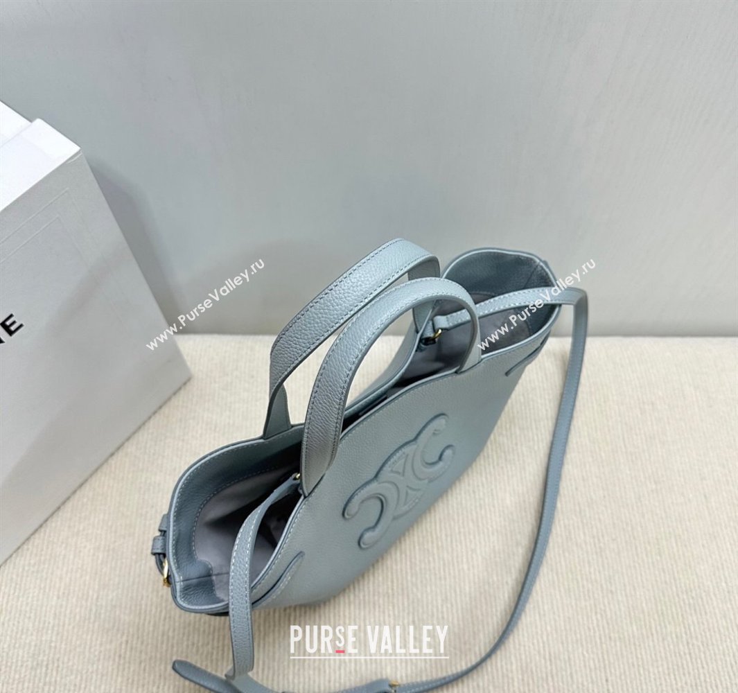 Celine Mini Cabas Anais Cuir Triomphe Tote Bag in Grained Calfskin Glacier Blue 2025 118613 (BL-250520006)
