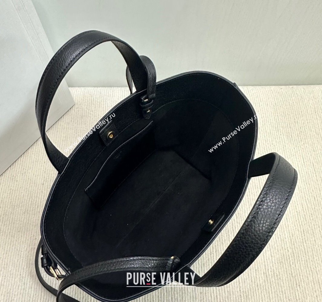 Celine Mini Cabas Anais Cuir Triomphe Tote Bag in Grained Calfskin Black 2025 118613 (BL-250520008)
