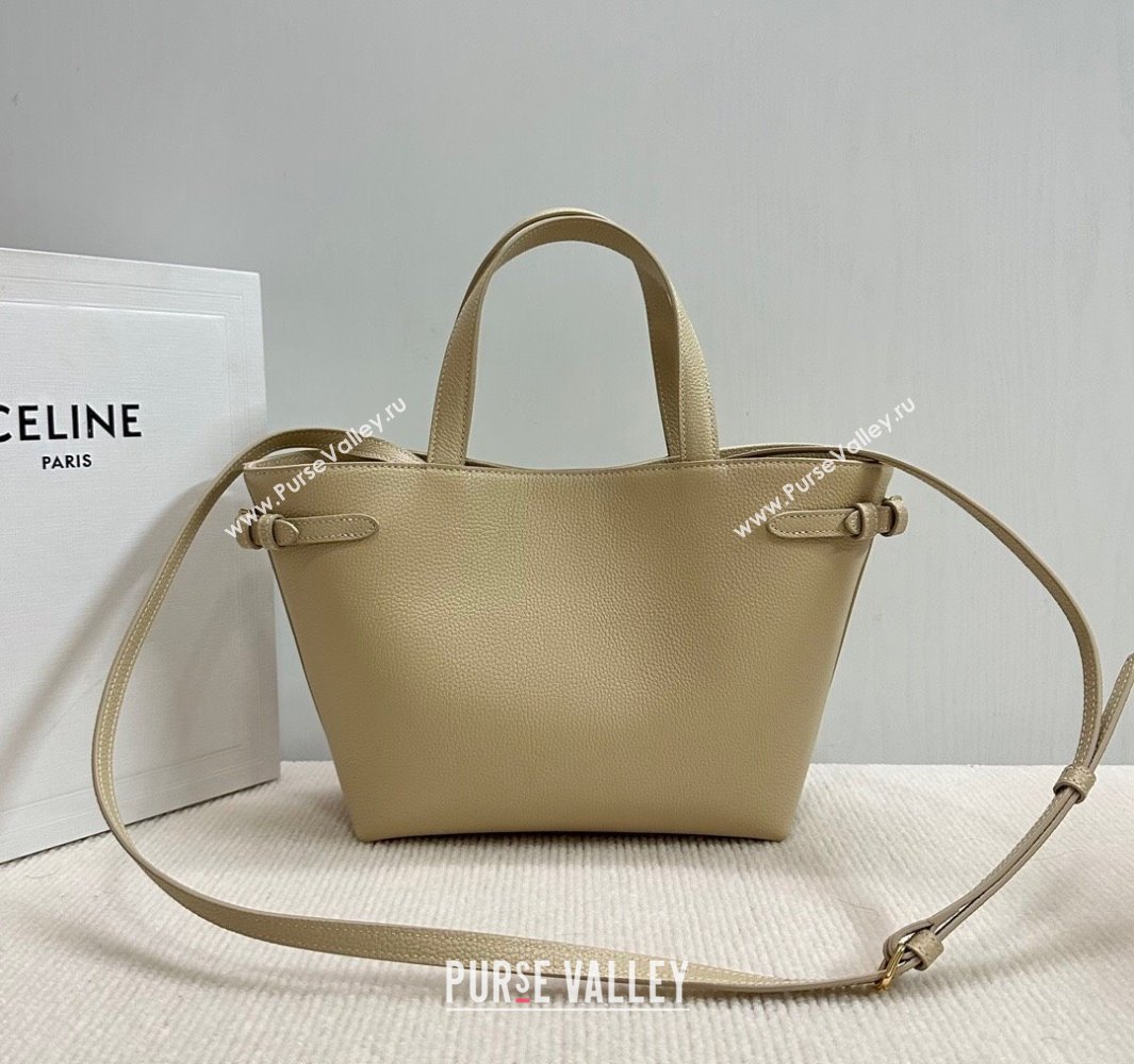 Celine Mini Cabas Anais Cuir Triomphe Tote Bag in Grained Calfskin Light Apricot 2025 118613 (BL-250520010)