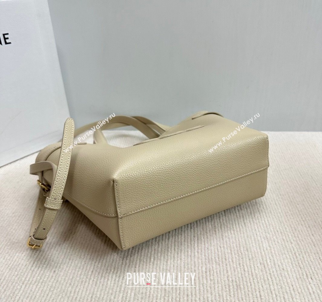 Celine Mini Cabas Anais Cuir Triomphe Tote Bag in Grained Calfskin Light Apricot 2025 118613 (BL-250520010)