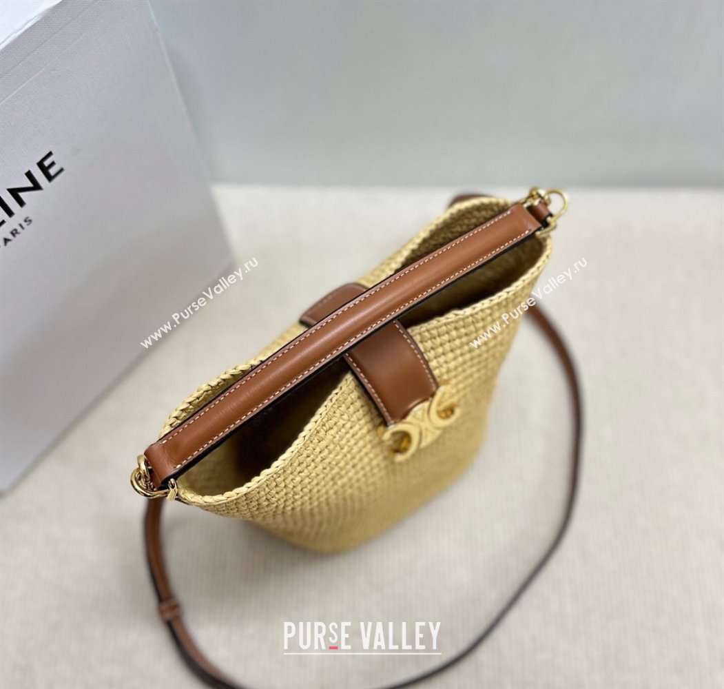 Celine Mini Bucket Louise Bag in Raffia Straw 2025 10N622 (BL-250807052)