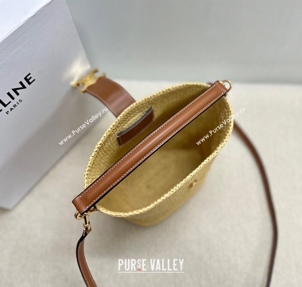 Celine Mini Bucket Louise Bag in Raffia Straw 2025 10N622 (BL-250807052)