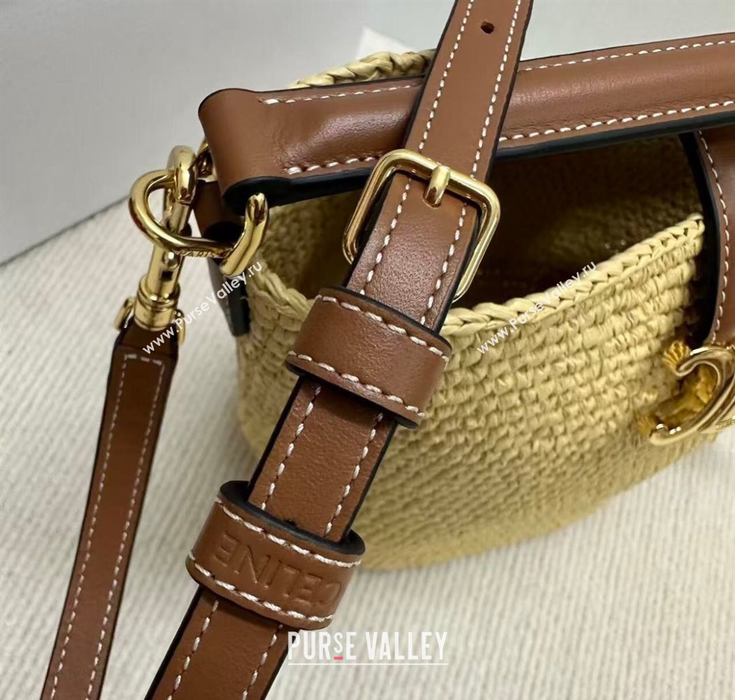 Celine Mini Bucket Louise Bag in Raffia Straw 2025 10N622 (BL-250807052)
