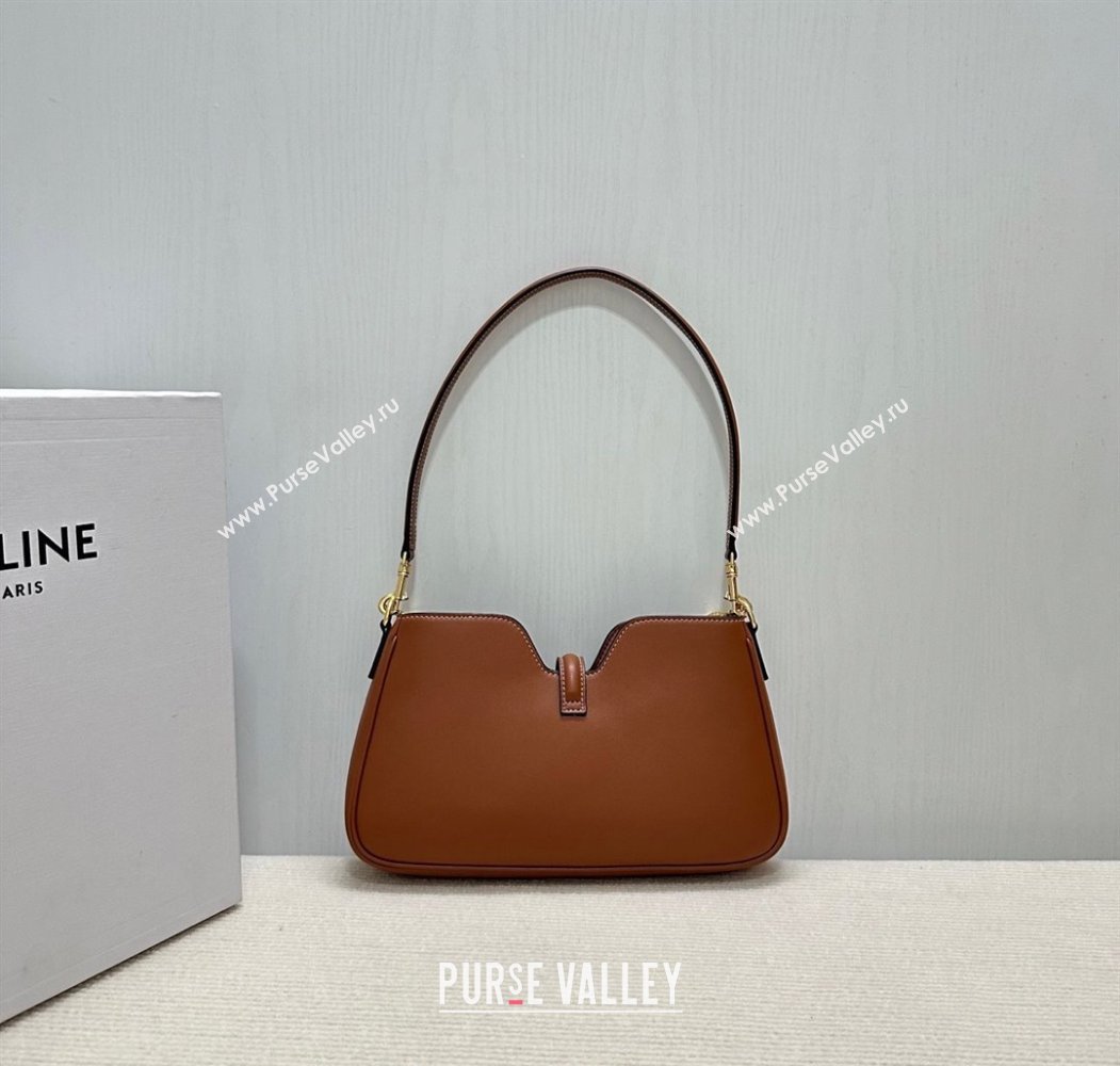 Celine Shoulder Camille16 Soft Bag in Smooth Calfskin Brown 2025 122073 (BL-250807047)
