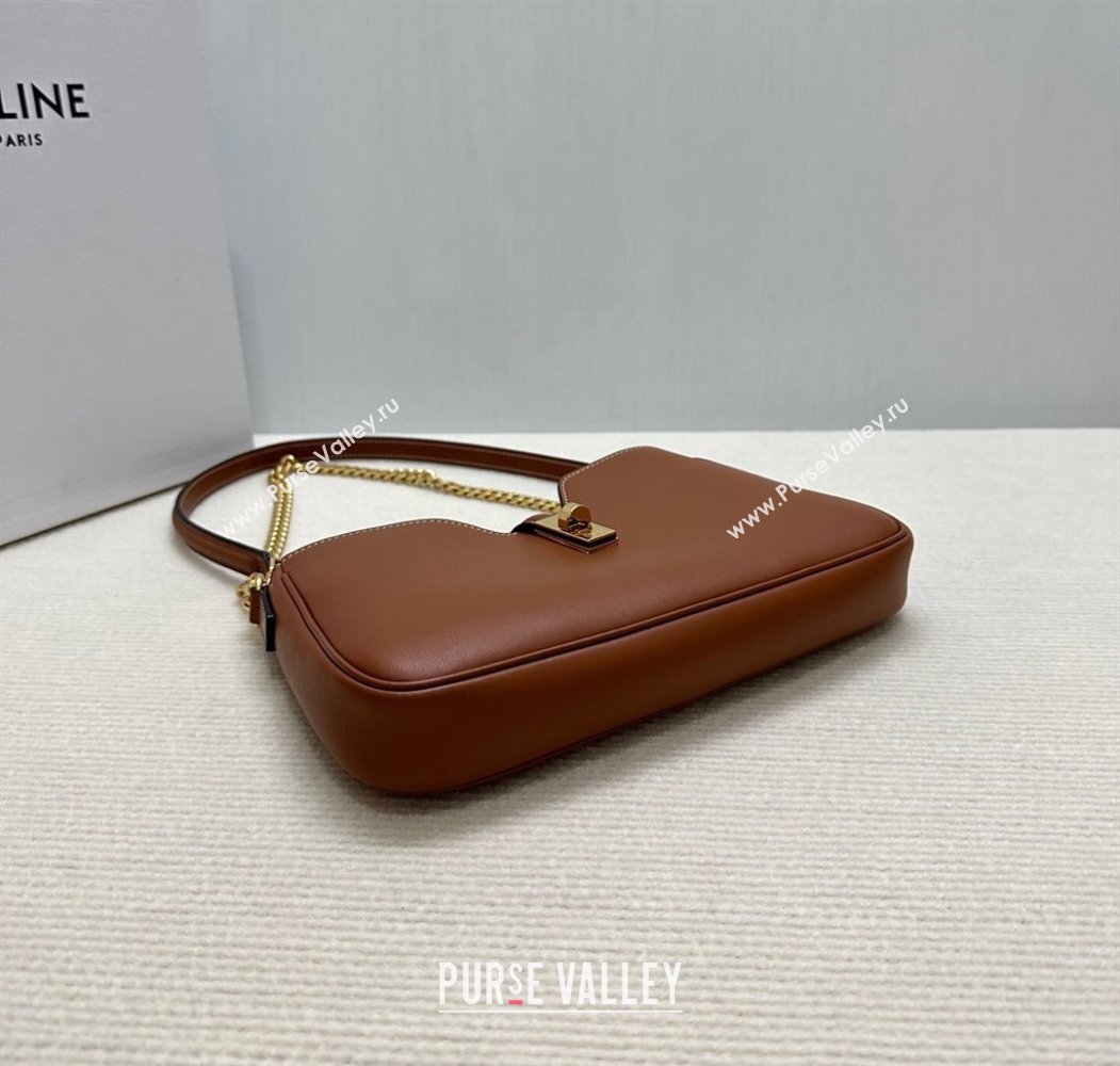 Celine Shoulder Camille16 Soft Bag in Smooth Calfskin Brown 2025 122073 (BL-250807047)